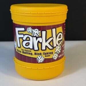 Farkle | The Classic Dice Rolling Risk Taking Game | Yellow Travel Cup | Sealed!